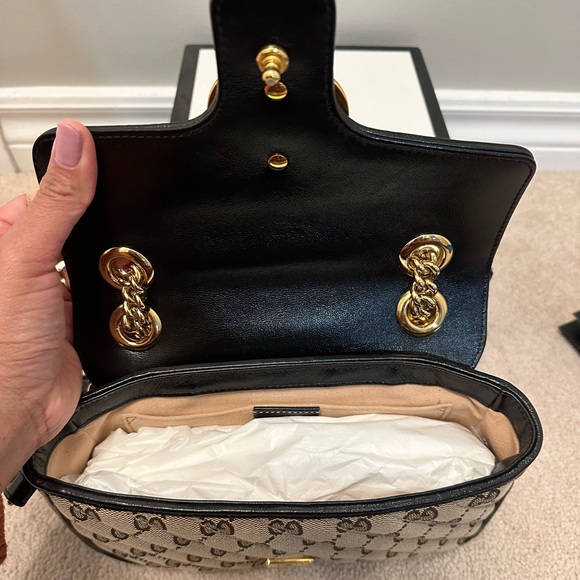 -SOLD- GG marmont mini canvas + leather - Picture 5 of 11